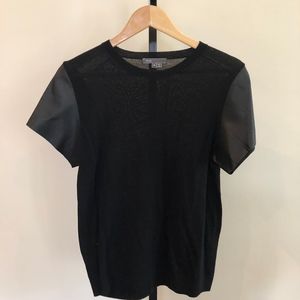 Black short sleeved Vince knit